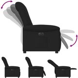  Električni naslonjač od tkanine crni | shoptok.hr