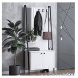 Hanah home hall Stand Lole Black White Cene