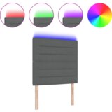 vidaXL LED vzglavnik zasnova linij temno siva 100 cm tkanina | Shoptok.si
