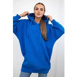 Kesi Insulated sweatshirt with embroidered inscription oversize mauve blue | shoptok.hr