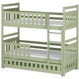 Molarem Home Drveni dječji krevet na kat Oliwia s tri kreveta - olive - 190x90 cm - Bez madraca | shoptok.hr