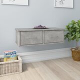  Zidna polica s ladicama boja betona 60 x 26 x 18,5 cm drvena | shoptok.hr
