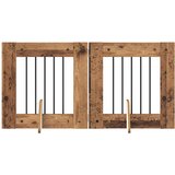  Vrata za pse s postoljem 2 pcs Staro drvo 60 x 60 cm | shoptok.hr