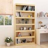 The Living Store Knjižna omara/pregrada 100x30x200 cm trdna borovina - Knjižna Omara, (21431348) Cene