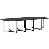  15-dijelni vrtni blagovaonski set crni od tekstilena | shoptok.hr