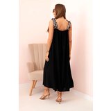Kesi Włoski Women's dress with leopard print straps black | shoptok.hr