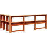  Knjižnica vzglavje L-oblike voščeno rjava 120 cm trdna borovina, (21792251) | Shoptok.si