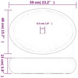 Nadgradni umivaonik sivo-plavi ovalni 59x40x15 cm keramički | shoptok.hr