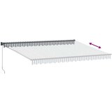 Tenda Zložljiva tenda antracit in bela 4,5x3 m blago in aluminij | Shoptok.si