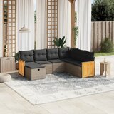 vidaXL 7-dijelni set vrtnih sofa sivi od poliratana | shoptok.hr