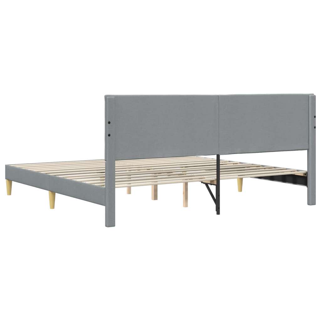  Okvir za krevet Svijetlo siva 200 x 200 cm tkanina - Svjetlosiva 200 x 200 cm | shoptok.hr