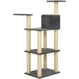 vidaXL penjalica za mačke sa stupovima za grebanje tamnosiva 119 cm | shoptok.hr