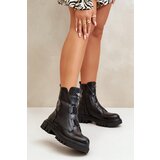 Boto PE2 Warm ankle boots workers women's with zip eco leather black Mailyra | Shoptok.si