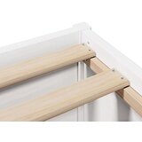  Posteljni okvir brez vzmetnice bel 150x200 cm trdna borovina | Shoptok.si