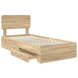  Okvir za krevet s uzglavljem Sonoma hrast 90 x 190 cm | shoptok.hr