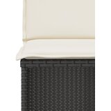  3-dijelni bistro set s jastucima crni od poliratana | shoptok.hr
