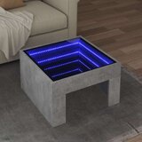 vidaXL Stolić s beskonačnim LED siva boja betona 50x50x30 cm | shoptok.hr