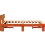  Konstrukcija postelje z vzglavjem Voskast rjav 120 x 200 cm, (5000126435) | Shoptok.si