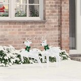 vidaXL LED jelene 2 pcs Hladno belo 45 x 19 x 65 cm blago | Shoptok.si