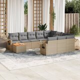 vidaXL 11-dijelni set vrtnih sofa s jastucima bež od poliratana | shoptok.hr
