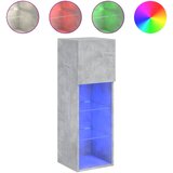 Maison Chic TV omarica - TV stojalo - Televizijska omarica z LED lučkami betonsko siva 30,5x30x90 cm, (21700386) Cene