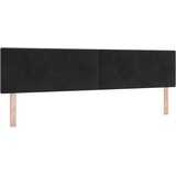  Krevet od pjene s madracem i LED-om Crna 200 x 200 cm Baršun - Crna 200 x 200 cm Prošiveno gumbima | shoptok.hr