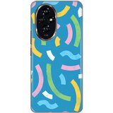 torbica silikonska print za honor 200 happy lines blue