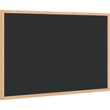 vidaXL Kredna tabla z okvirjem iz masivnega borovega lesa črna 60x40cm | Shoptok.si