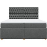  Krevet s oprugama i madracem tamnosivi 200 x 200 cm od tkanine | shoptok.hr