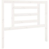  Posteljno vzglavje belo 106x4x100 cm trdna borovina, (20643462) | Shoptok.si