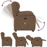 vidaXL Masažni naslanjač rjavo blago | Shoptok.si