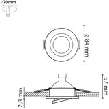  LED ugradna svetiljka SUN OLAL 1xGU10/3,5W/230V 3000K prečnik 8,4 cm zlatna | Eponuda.com