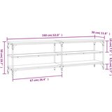 TV ormarić boja hrasta 160x30x50 cm od konstruiranog drva | shoptok.hr