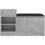 vidaXL klop za čevlje betonsko siva 94,5x31x57 cm iverna plošča | Shoptok.si