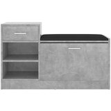 vidaXL klupa za cipele siva boja betona 94,5 x 31 x 57 cm od iverice | shoptok.hr