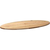 vidaXL Mizna plošča 100x50x2 cm trdna hrastovina ovalna | Shoptok.si