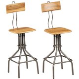 Furnova Barski stoli 2 kosa trdna predelana tikovina, (21949443) | Shoptok.si