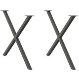 vidaXL noge za jedilno mizo x-oblika 2 kosa antracit 90x(72-73) cm Cene