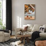  Slika - Palm Umbrella (1 Part) Vertical 80x120 U prirodnom drvenom okviru | shoptok.hr