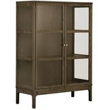 House Nordic Tamno smeđa vitrina u dekoru hrasta 90x126x40 cm Zamora – Cijene