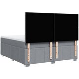  Krevet s oprugama i madracem svjetlosivi 200 x 200cm od tkanine | shoptok.hr