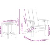 vidaXL 3-delni vrtni lounge set Mornarsko modra HDPE | Shoptok.si