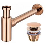 REA Bath REA Univerzalni sifon za umivaonik od ružičastog zlata Click-Clack | shoptok.hr