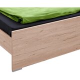 MID.YOU POSTELJA 140 cm x 200 cm , leseni material bela, barve hrasta Slike