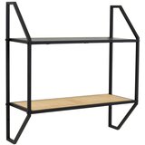 Premier Housewares Crna/u prirodnoj boji metalna polica s više razina 61 cm Depok – Cijene