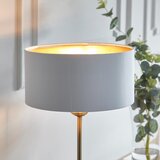  Endon 104054 - Stona lampa HIGHCLERE 1xE14/7W/230V bela/mesing prečnik 25 cm | Eponuda.com