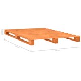 vidaXL Okvir za krevet od paleta od masivne borovine smeđi 160x200 cm | shoptok.hr
