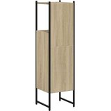 vidaXL Kopalniška omarica sonoma hrast 33x33x120,5 cm inženirski les | Shoptok.si