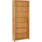  Knjižna omara 7-nadstropna 90x22,5x200 cm trdna hrastovina | Shoptok.si