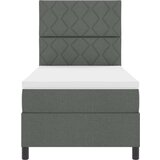 vidaXL Podnica s madracem Tamnosiva Jednokrevetna Tkanina | shoptok.hr